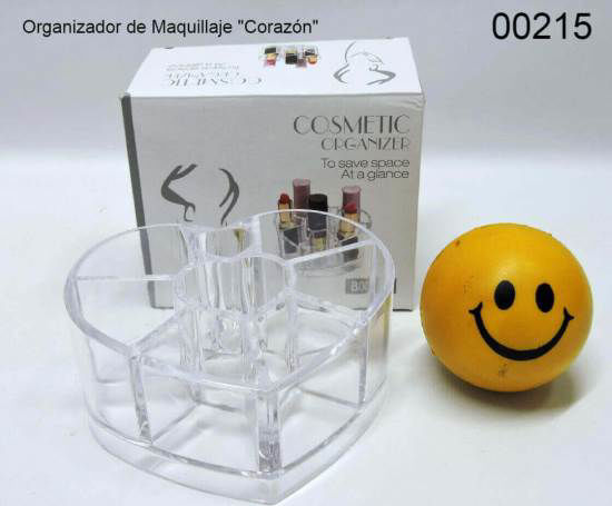 Imagen de ORGANIZADOR PARA MAQUILLAJE ACRILICO "CORAZÓN" 1.24